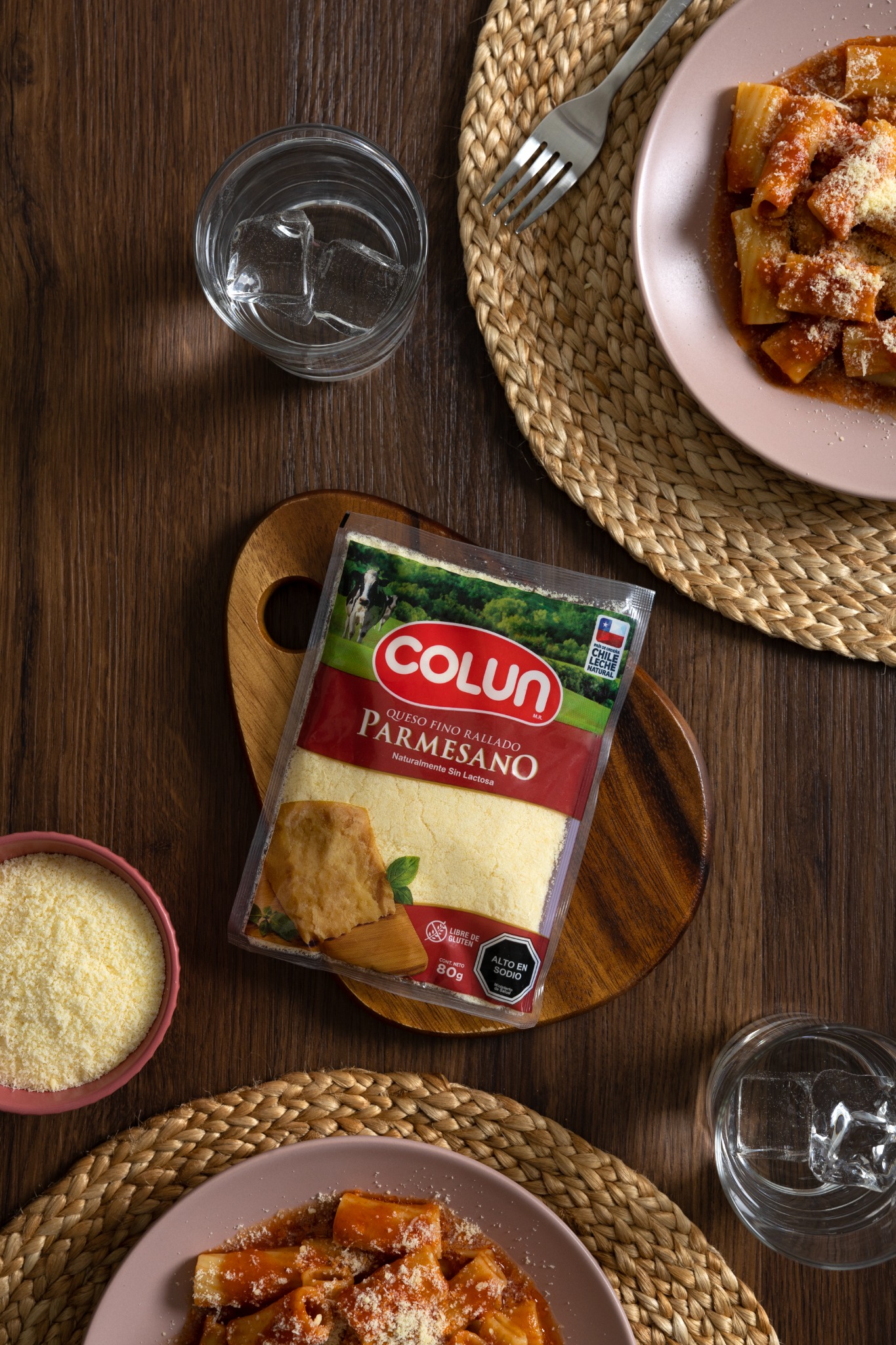 Receta con queso parmesano Colun